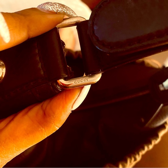 NEW GUCCI LEATHER GG HORSE-BIT SIGNATURE TRIM HOBO!!! BUY IT! 🔥 - Picture 16 of 16